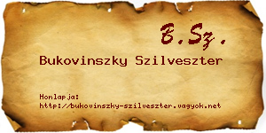 Bukovinszky Szilveszter névjegykártya